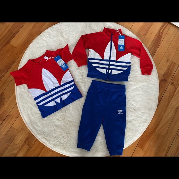 Baby Boys Adidas Tracksuit & Matching Tee - Picture 1 of 4